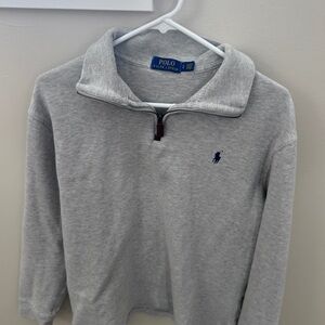 Ralph Lauren Gray Quarter-Zip Sweater
